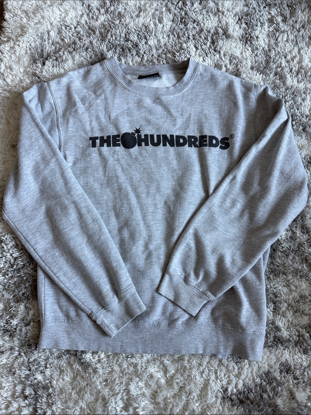 The Hundreds Gray Crewneck Sweatshirt with Black Logo